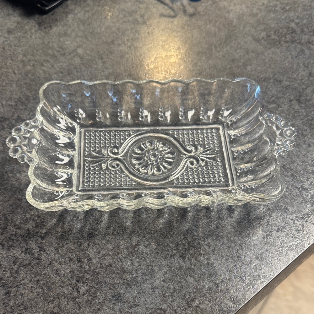 Elegant Clear Glass Serving Tray